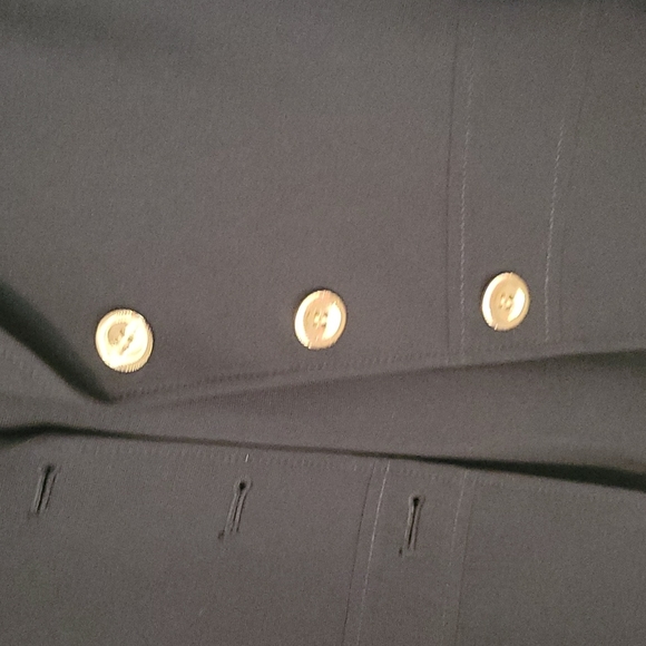Tahari black pantsuit with gold button - Picture 2 of 4